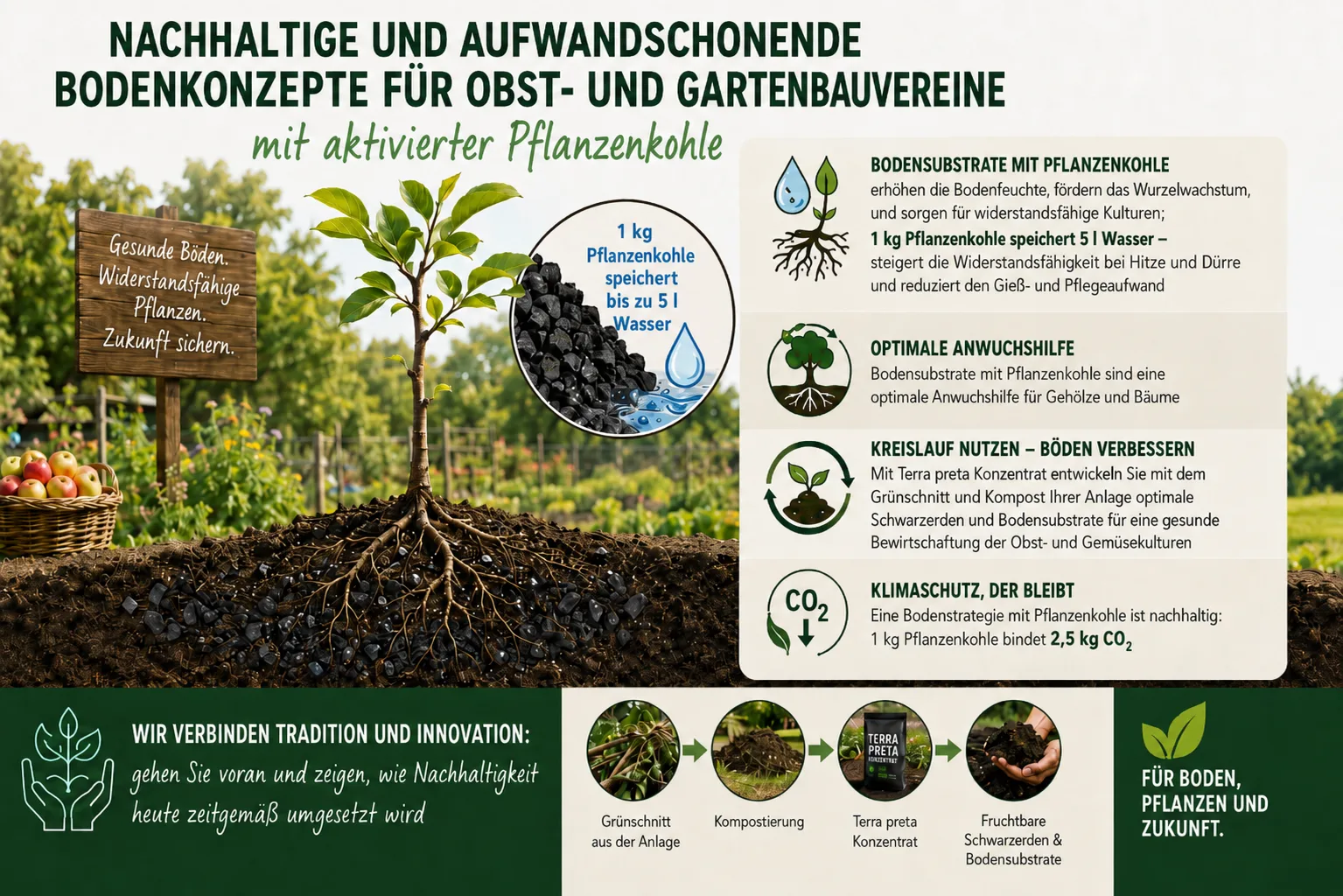 Bodensubstrate mit aktivierter Pflanzenkohle für widerstandsfähige Obst- und Gemüsekulturen