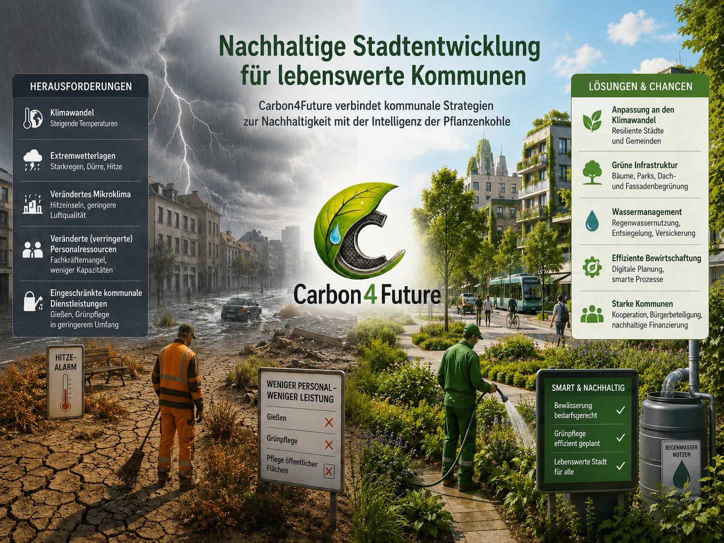 Carbon4Future verbindet kommunale Strategien zur Nachhaltigkeit mit der Intelligenz der Pflanzenkohle – Lösungen für Herausforderungen wie Klimawandel und Personalmangel